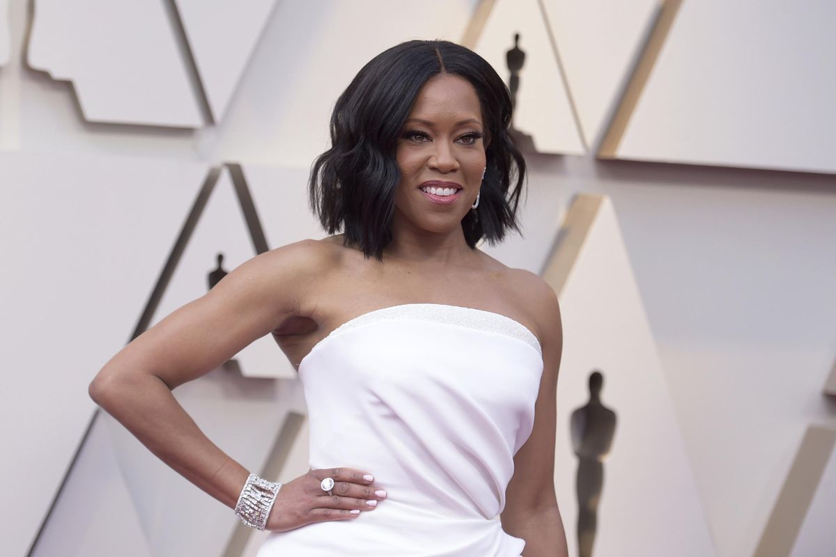 Regina King arrives at the Oscars on Sunday, Feb. 24, 2019, at the Dolby Theatre in Los Angeles. (Richard Shotwell / Associated Press)