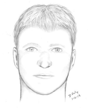 WSU police released this drawing of a man suspected of exposing himself on the Pullman campus. (Washington State University police courtesy)