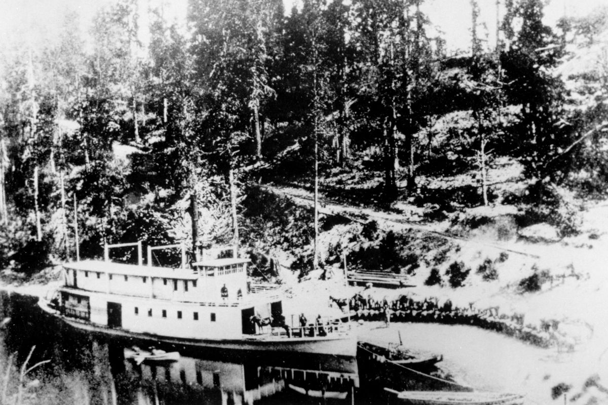 The Mary Moody steamboat, shown here in Buttonhook Bay, was owned by Zenas Moody. It was the first paddlewheeler on the lake.Courtesy of the Bayview Historic Society (Courtesy of the Bayview Historic Society)