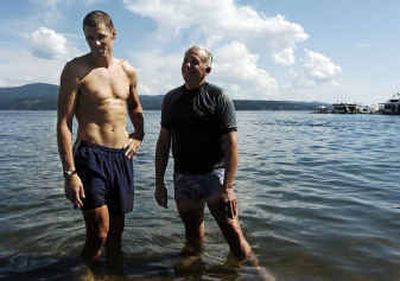 
Lon, left, and his father Duke Breitenbach had two different experiences on the recent Ironman Sunday. Lon dropped out of the race to help an injured cyclist, and Duke was a referee who saw a cyclist behave badly after hitting a volunteer.
 (Jesse Tinsley / The Spokesman-Review)