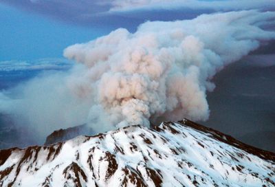 For more than a year now, Mount St. Helens, seen here in March 2005, has been oozing lava into its crater at the rate of roughly a large dump-truck load – 10 cubic yards – every three seconds.  (FILE Associated Press / The Spokesman-Review)