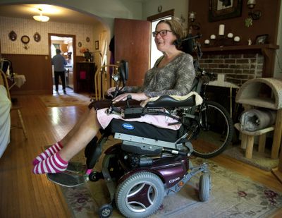 Jenny Hoff, who was diagnosed with ALS in April 2006, died on July 19 at the age of 61. (Dan Pelle / The Spokesman-Review)