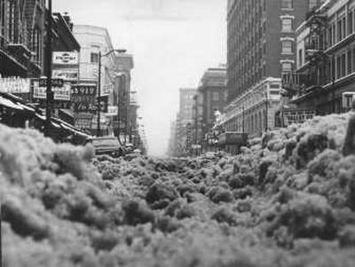 
On Feb. 1, 1969, The Spokane Daily Chronicle reported that Spokane led the nation with 42 inches of snow. 
 (File / The Spokesman-Review)