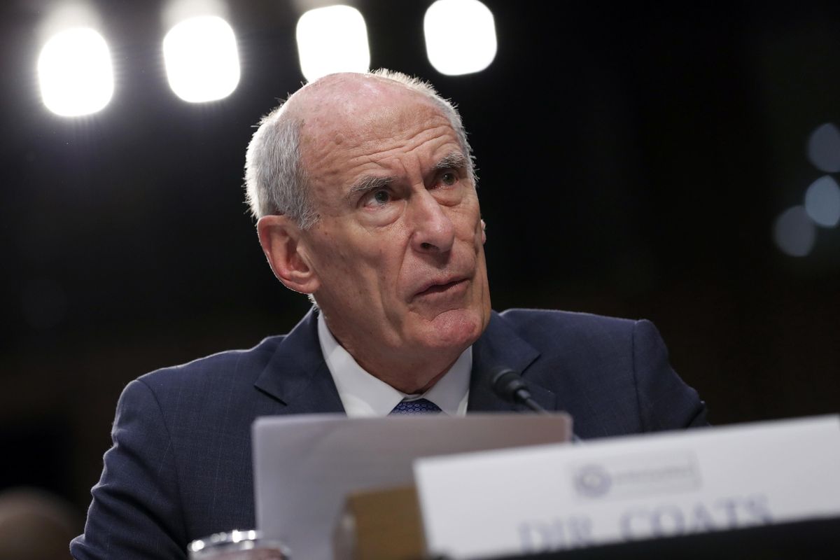 National Intelligence Director Dan Coats gives his statement during a Senate Intelligence Committee hearing about the Foreign Intelligence Surveillance Act, on Capitol Hill, Wednesday, June 7, 2017, in Washington. (Alex Brandon / Associated Press)