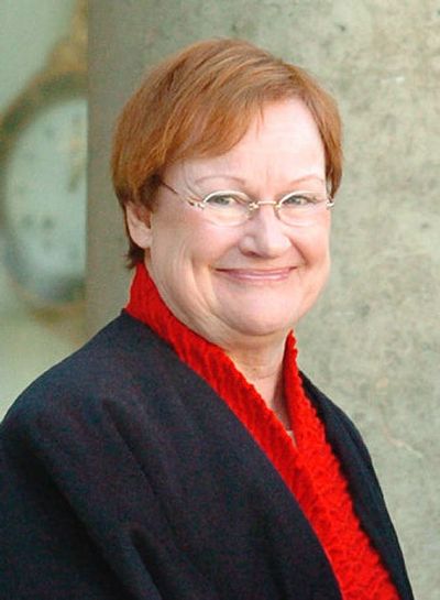 
Finnish President Tarja Halonen is the object of a running gag on Conan O'Brien's talk show. 
 (Associated Press / The Spokesman-Review)