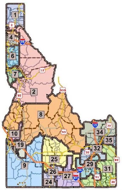 Proposed legislative redistricting plan L-46, from Democratic commissioners