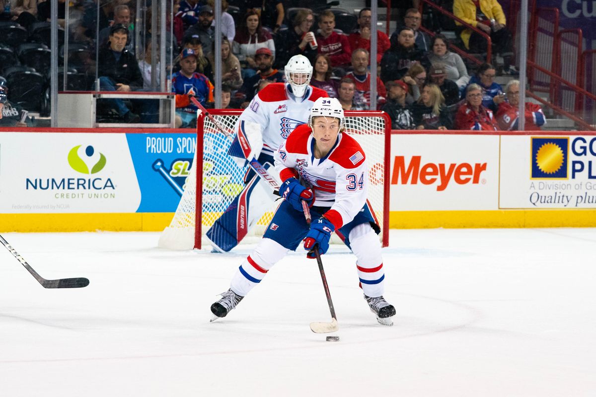 Spokane Chiefs center Berkly Catton skates against Kamloops last fall at the Arena.  (Courtesy of Spokane Chiefs)