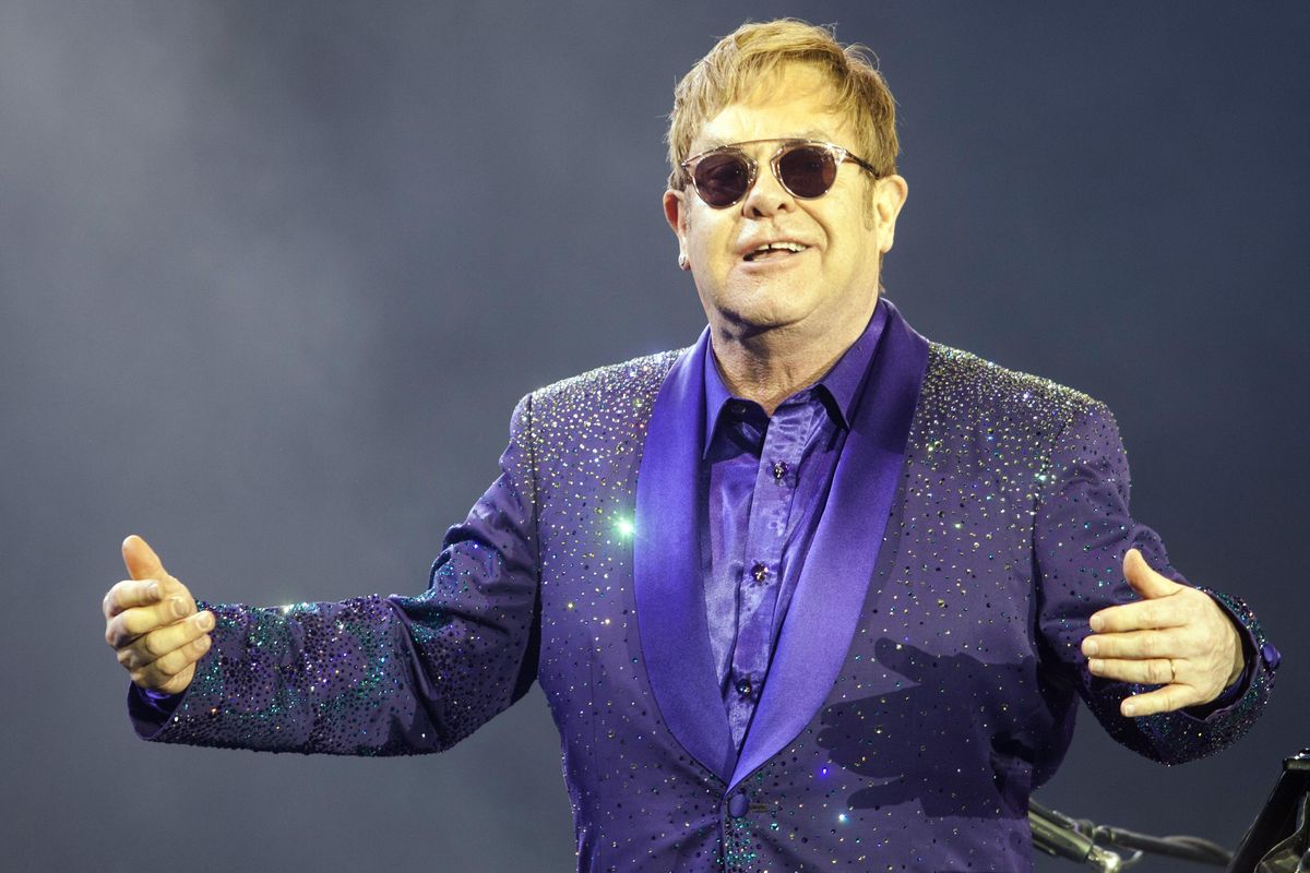 On Wednesday night during his Las Vegas show, Elton John paid tribute to his late friend, George Michael, with a performance of “Don’t Let the Sun Go Down on Me,” a song from 1974 that became a hit again when John and Michael recorded it live in 1991. (Dan Balilty / Associated Press)