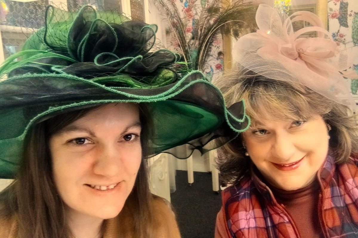 Naselle and Cindy Hval enjoying tea (and hats!) at La Tea Da Tea Room in Post Falls.  (Courtesy of Cindy Hval)
