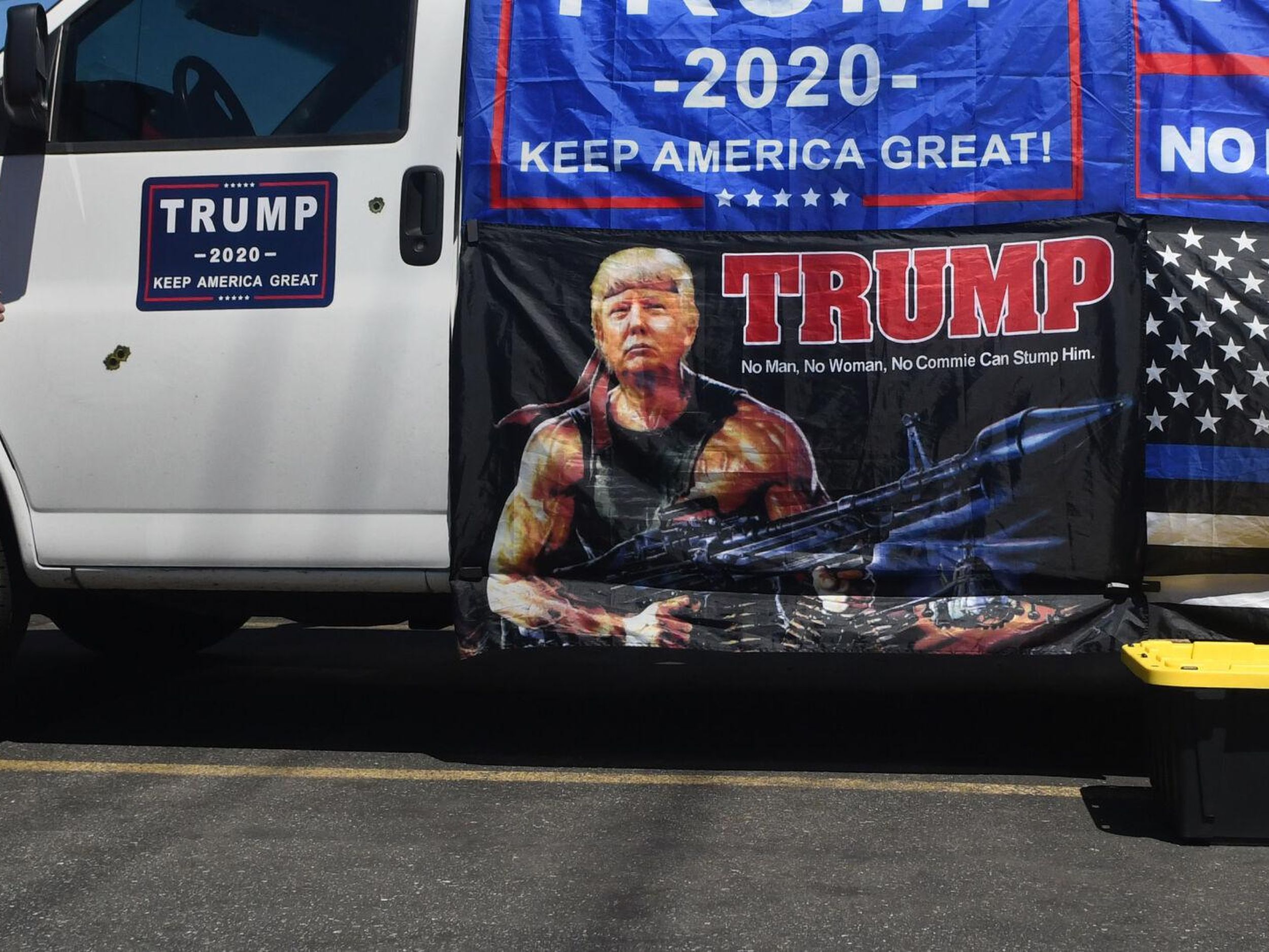 I'm not going to run out of customers': Traveling Trump-gear