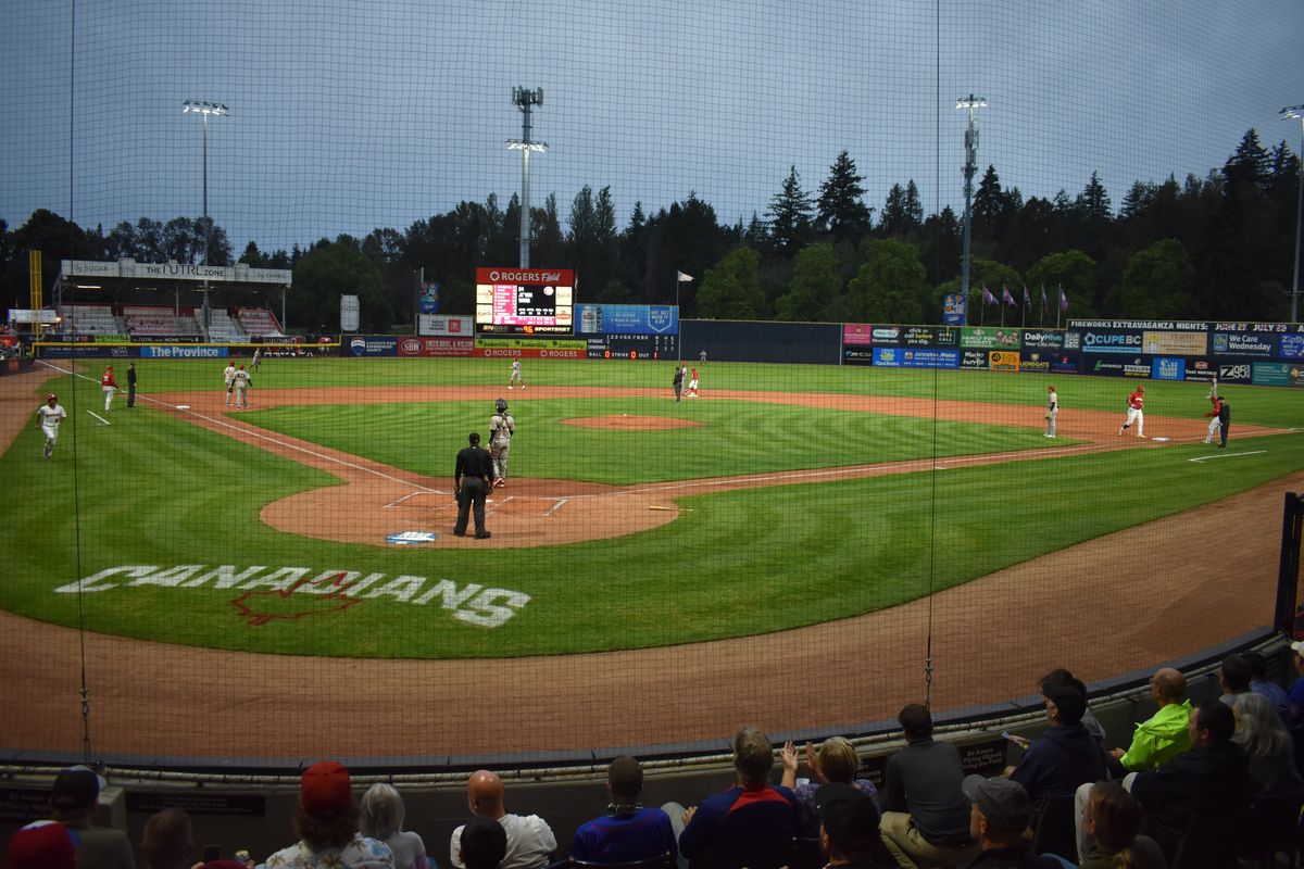 The Spokane Indians take on the Vancouver Canadians in the Northwest League championship series at Nat Bailey Stadium on Sept. 10, 2024.   (Spokane Indians)