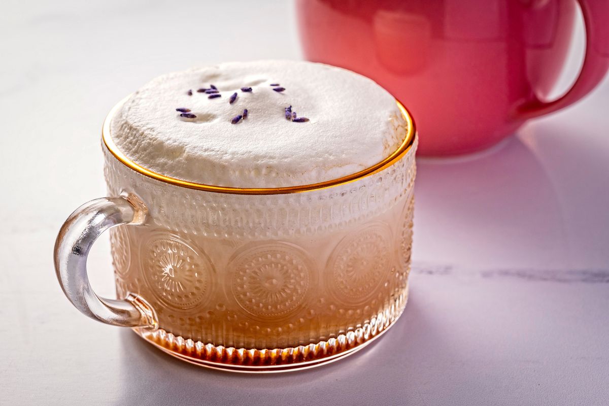 A London Fog latte is easy to make at home - you can even make your own lavender syrup.  (Scott Suchman/For the Washington Post)