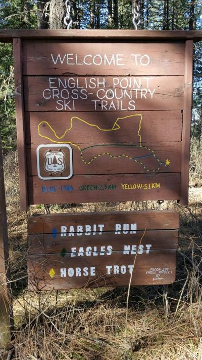 The English Point trail system is along Hayden Lake.