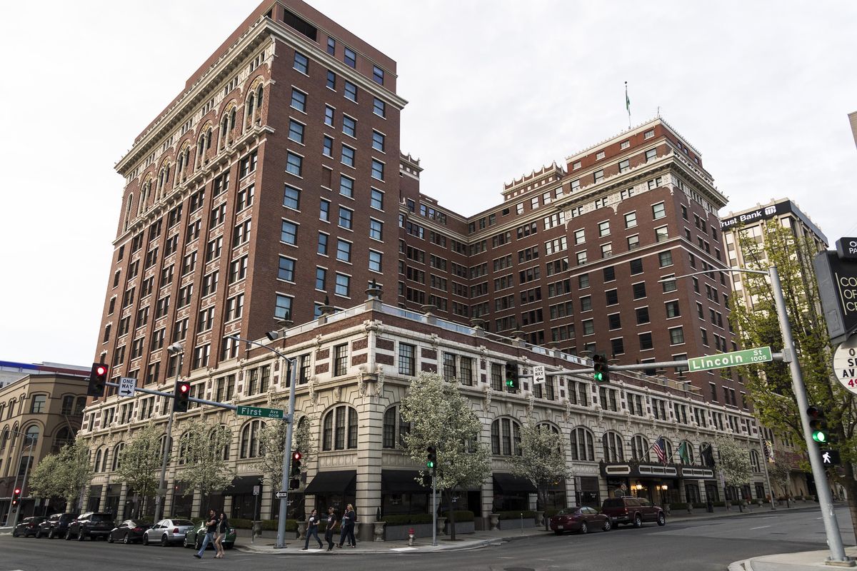 With HoopFest weekend approaching, the Historic Davenport Hotel was the only one of the Davenport Hotels Collection properties in downtown Spokane ., that had vacancies Wednesday. (Colin Mulvany / The Spokesman-Review)