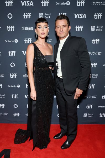 Katy Perry, left, and Orlando Bloom attend the premiere of “The Cut” during the 2024 Toronto International Film Festival at Princess of Wales Theatre on Sept. 5, 2024, in Toronto.  (Tribune News Service )