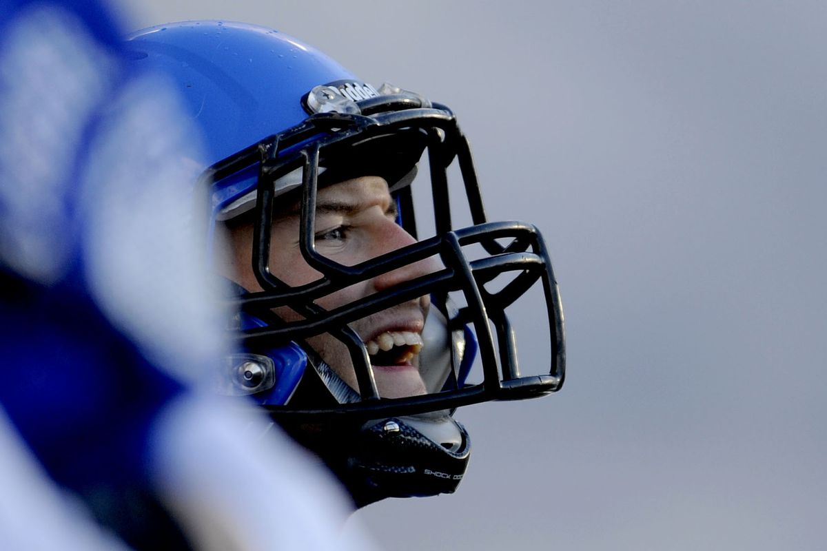 Running back/safety Reece Mahaffy would be all smiles if Coeur d’Alene can win three more games and another Idaho 5A football championship. (Kathy Plonka)