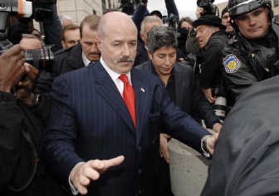 
Former New York City Police Commissioner Bernard Kerik leaves the federal court in White Plains, N.Y., following his arraignment Friday.Associated Press
 (Associated Press / The Spokesman-Review)