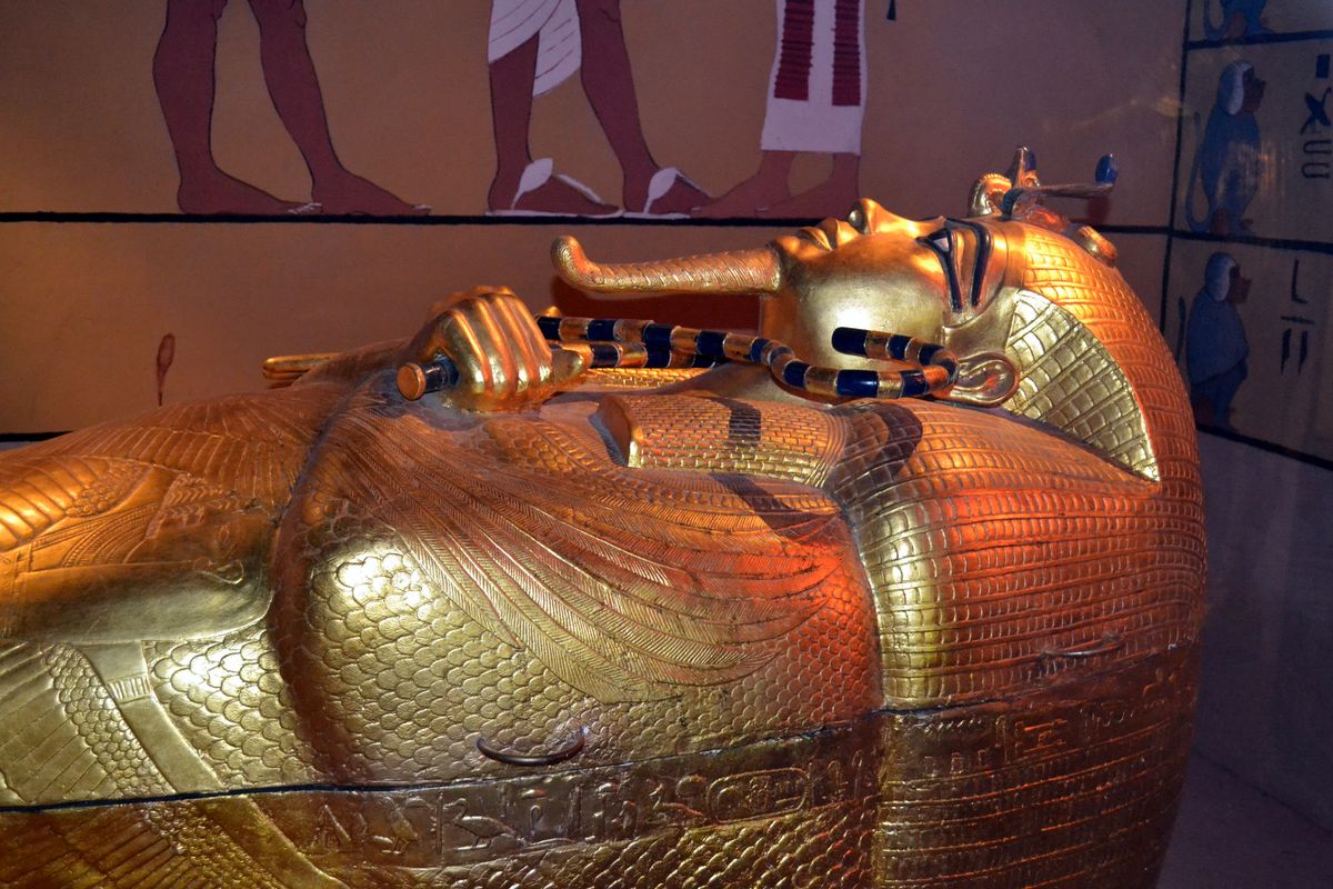The final resting place of King Tutankhamen and many of his treasures to be used in the afterlife are reproduced in the Treasures of Egypt Gallery.