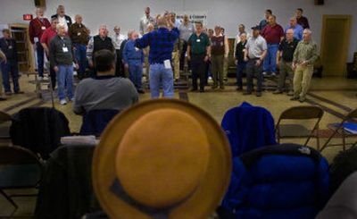
The Pages of Harmony practice their singing Wednesday in the basement of St. Paul's United Methodist church for a pair of concerts today.
 (Christopher Anderson / The Spokesman-Review)