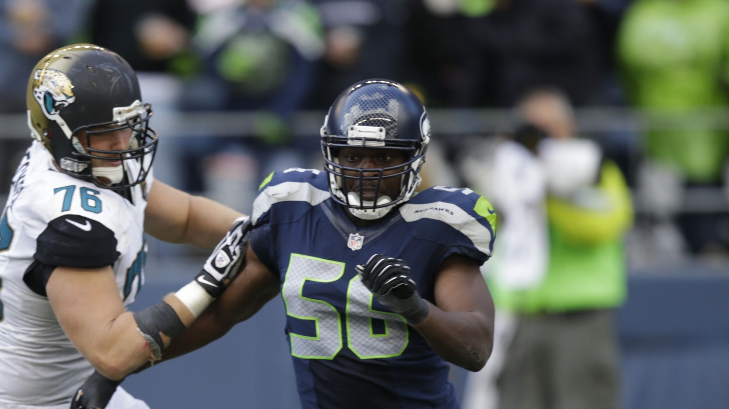 Bruce Irvin says Panthers defensive front as good as Seahawks in 2013