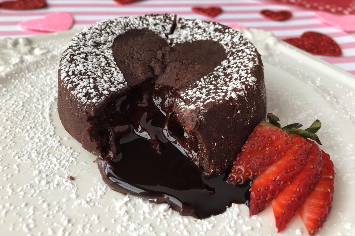 Lava cake literally oozes chocolate. (Audrey Alfaro)