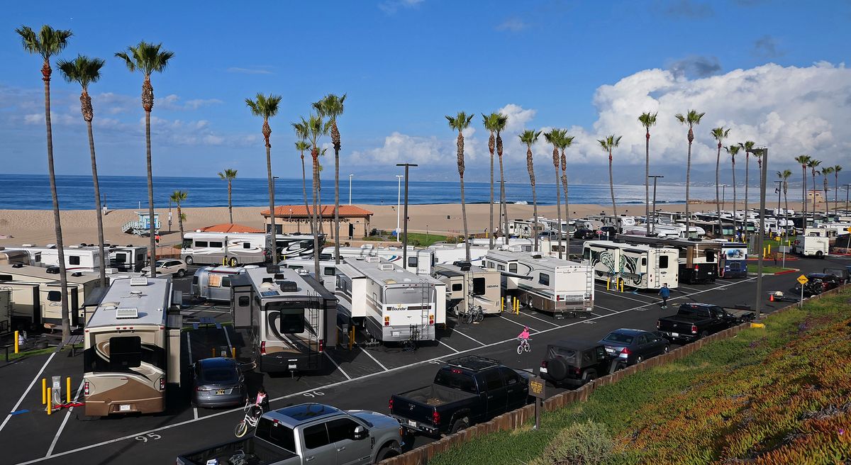 Dockweiler RV Park is located right on the beach, just 12 miles from downtown Los Angeles. (John Nelson)