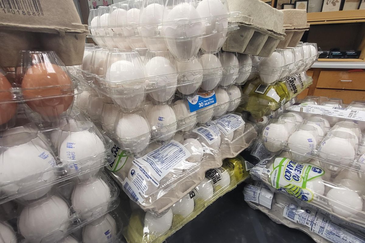 Eggs seized at the El Paso port of entry. The agency has reported an increase in people bringing eggs across the border amid a spike in egg prices in the United States.  (U.S. Customs and Border Protection/TNS)