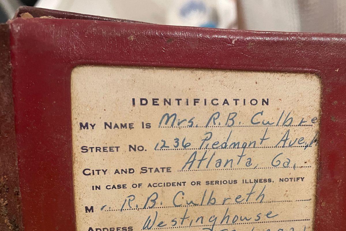 Floy Culbreth, who died in 2005 at the age of 87, lost her wallet at the Plaza Theatre in Atlanta in 1958. It was recently returned to her family.  (Courtesy of the Plaza Theatre/Handout)