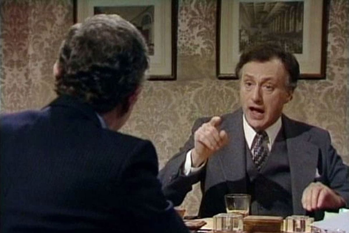 Nigel Hawthorne and Paul Eddington in “Yes Minister.”  (BBC)