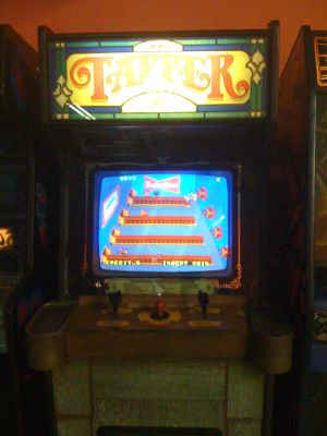 Tapper was released in 1983 by Bally Midway and quickly altered to make the beverages served non-alcoholic.