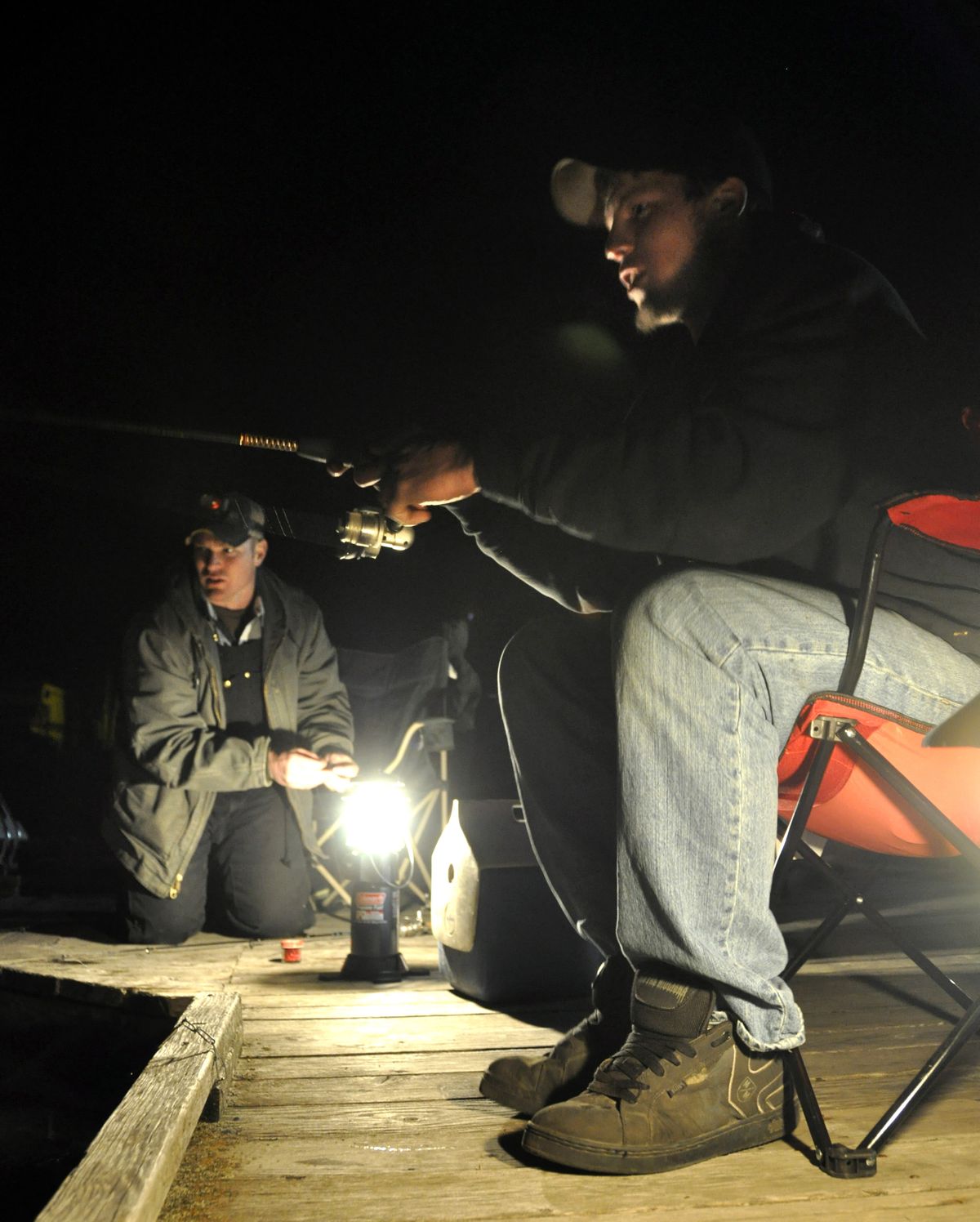 The Horntvedt family has a 5-decade tradition of congregating to camp and fish at Fishtrap Lake Resort for opening weekend. (Rich Landers)