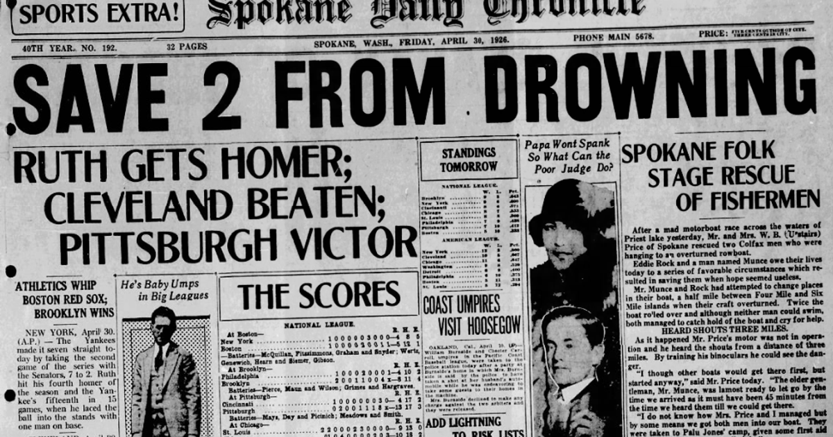 This day in history: Governor took jab at Washington senator running for president. Boaters rescued men in Priest Lake