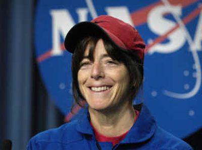 
Teacher-in-space Barbara Morgan smiles during a news conference Tuesday. Associated Press
 (Associated Press / The Spokesman-Review)