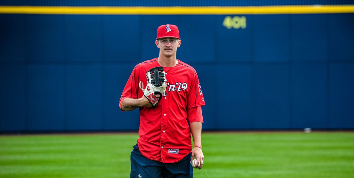 Outfielder Jared Thomas, photographed Wednesday, joins the Indians after being drafted out of Texas last summer. (Kathy Plonka/The Spokesman-Revie)