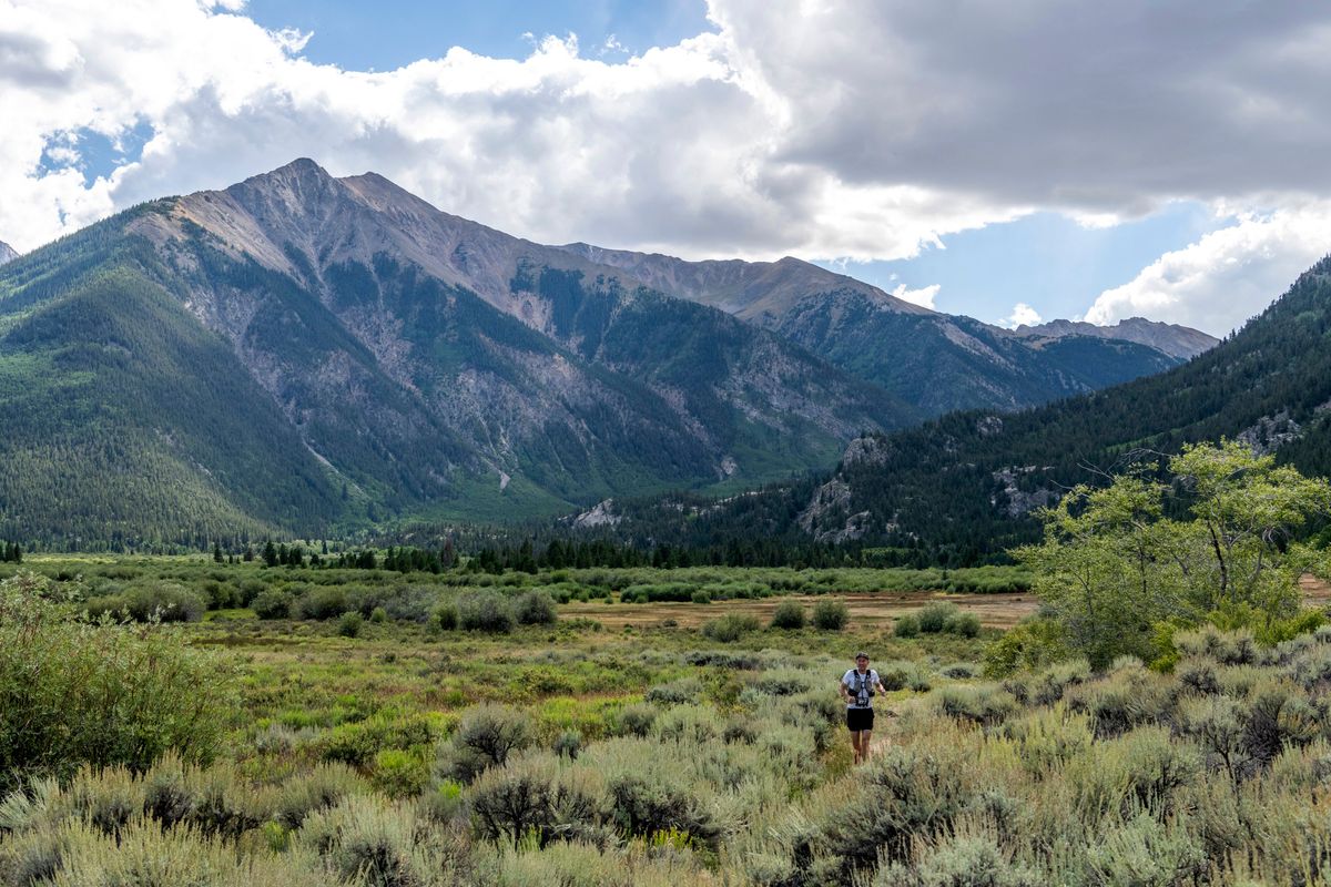 A view from the Leadville Trail 100-mile race, just outside Twin Lakes, Colo., on Aug. 19.  (KRISTIN BRAGA WRIGHT/New York Times)