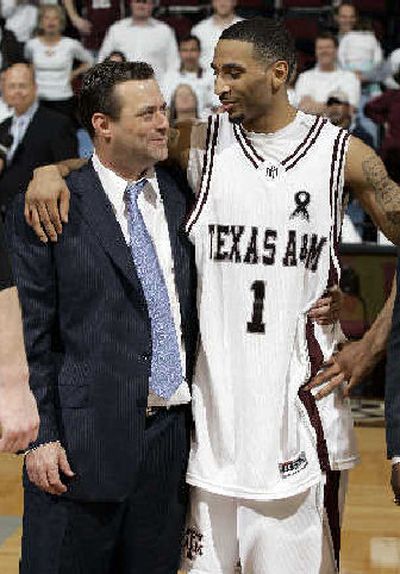 
Billy Gillispie, left, and Texas A&M's Acie Law IV are enjoying season. 
 (File Associated Press / The Spokesman-Review)