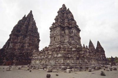 
Column pieces litter the ground at a temple in Prambanan. 
 (Associated Press / The Spokesman-Review)