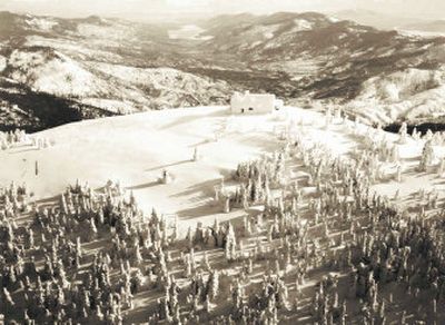 The Vista House was constructed in 1933 and still sits atop Mount Spokane today.
(File photos archive / The Spokesman-Review)