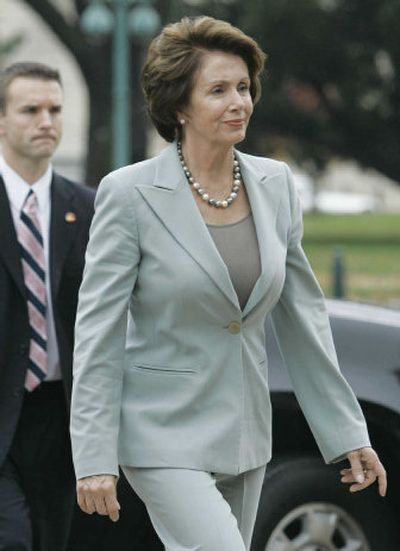 
House Minority Leader Nancy Pelosi, D-Calif., arrives on Capitol Hill  for a postelection news conference Wednesday. 
 (The Spokesman-Review)