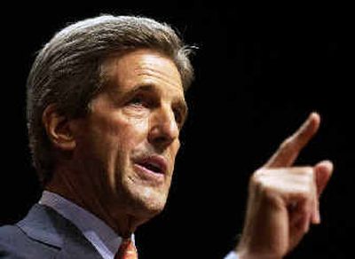 
Sen. John Kerry, D-Mass, speaks  on the Iraq war  Monday.
 (Associated Press / The Spokesman-Review)