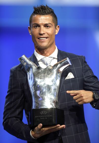 Real Madrid's forward Cristiano Ronaldo of Portugal will return for his first game this season on Saturday against Osasuna. (Claude Paris / Associated Press)