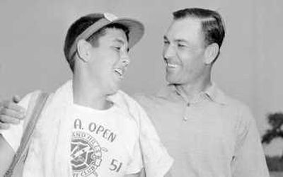Ben Hogan, right, hugs his caddy, Dave Press, after winning the U.S. Open in 1951. Associated Press
(Associated Press / The Spokesman-Review)