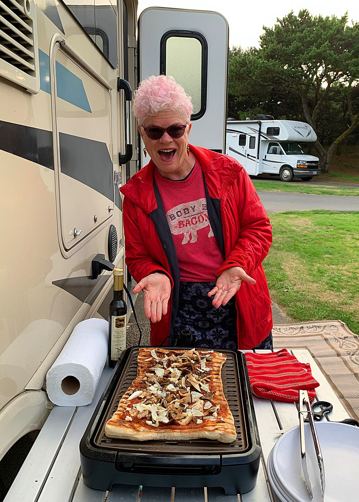 RV cooking: Pizza on the George Foreman Grill