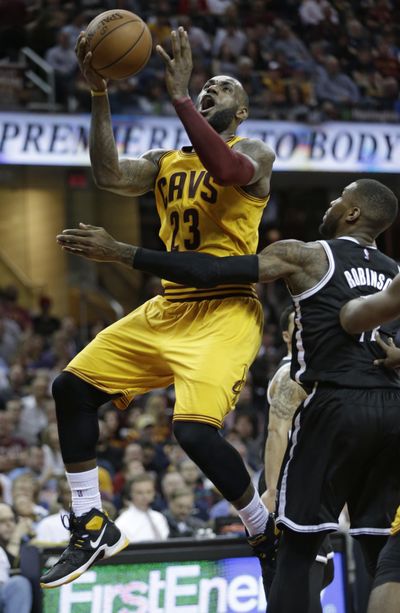 Lebron James slid into 12th place on the NBA’s career scoring list. (Associated Press)