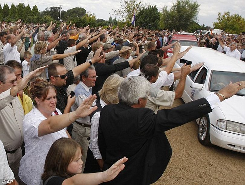 AP photo of Terreblanche funeral cortege
