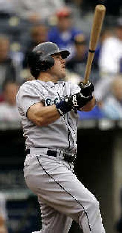 
Seattle's Chris Snelling watches his seventh-inning home run. 
 (Associated Press / The Spokesman-Review)