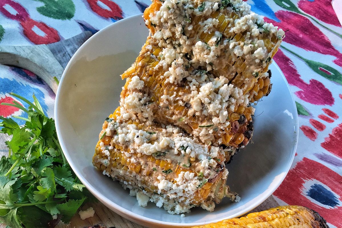 Mexican street-style corn is bursting with flavor. Grill, boil or broil it; it can be enjoyed all year long. (Audrey Alfaro/For The Spokesman-Review)