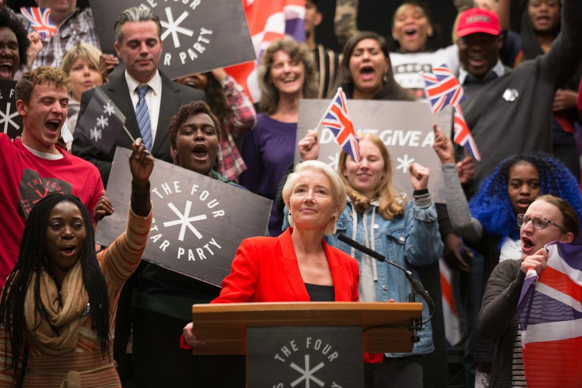 Emma Thompson in “Years and Years.” (Robert Ludovic / HBO)
