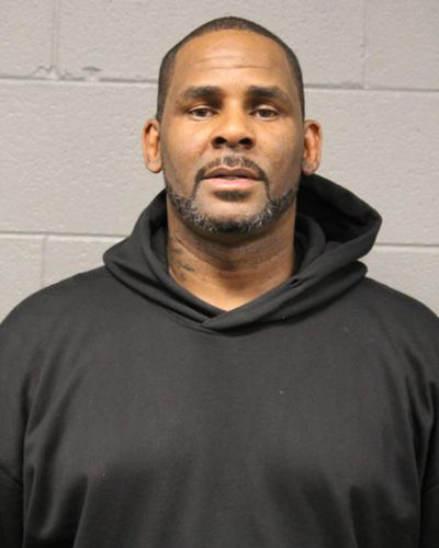 In this photo taken and released by the Chicago Police Dept., Friday, Feb. 22, 2019, R&B singer R. Kelly is photographed during booking at a police station in Chicago, Il. (Associated Press)