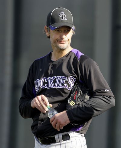 Jamie Moyer hopes his experience will help him make the Colorado Rockies’ pitching rotation. (Associated Press)